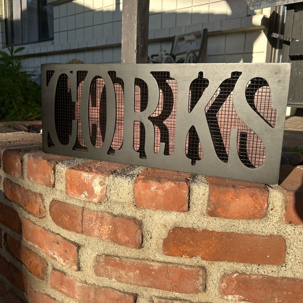 Metal Cork Holder Sign